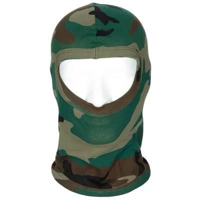 Produktbild von MFH Balaclava, 1-Loch, dünn, 100 % Baumwolle, woodland