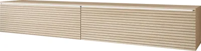 Produktbild von MIRJAN24 TV-Lowboard Detroit D180, Stilvoll TV-Tisch, 2 Türen, Modern Wohnzimmer (Eiche Gaja / Eiche Gaja Lamellen, mit Beleuchtung)