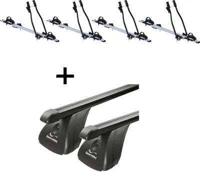 Immagine prodotto di 4xPortabici SAGITTAR + portapacchi VDP in acciaio compatibile con Opel Astra H estate 5 porte 2004-2011