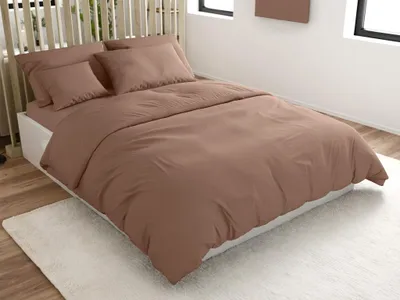 Obrázok produktu pre Bavlnené obliečky LUX hnedé hotelové vrecko Rozmer obliečky: 70 x 90 cm | 140 x 200 cm