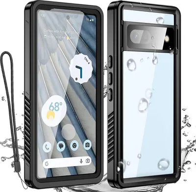 Immagine prodotto di Copertura impermeabile per Google Pixel 7A antipolvere e anti neve IP68 Copertura protettiva completa con protezione dello schermo incorporata Nero