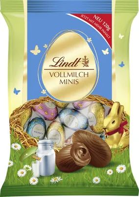 Produktbild Lindt Vollmilch-Schokolade Mini Eier zartschmelzend Packung 120g