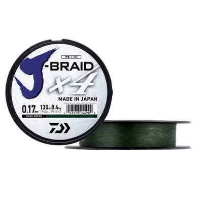 Produktbild von Daiwa Jbraid 4 Braid 135 M Green 0.290 mm