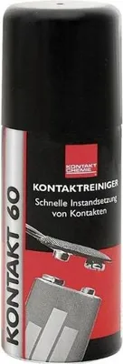 A product shot of a spray can with text and graphics.