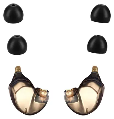 Produktbild von kwmobile 4x Silikonaufsätze für Shure SE215 / 535 / 846 - Ersatz Ohrstöpsel - Ear Tips für In-Ear Kopfhörer - Zubehör Ersatzpolster in Schwarz