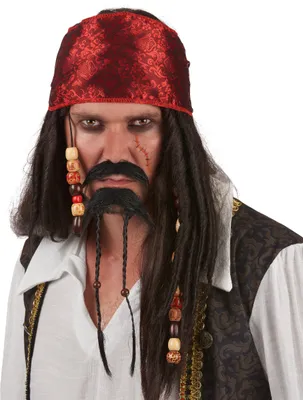 Produktbild von Piraten-Kapitän Bart-Set schwarz-braun