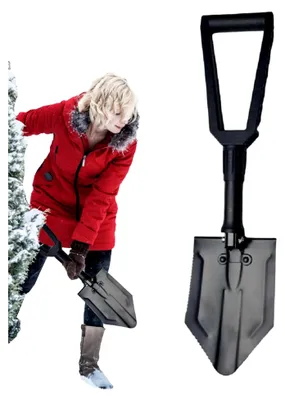 Produktbild von Robuste Schneeschaufel mit ergonomischem Griff, faltbar und tragbar