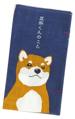 Productafbeelding van Japanse Tenugui Handdoek met Shiba Inu Print