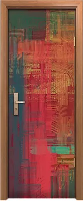 Produktbild von Türposter 70x200 cm Türaufkleber Türtapete Türfolie Klebefolie Ausdrucksstarke abstrakte Malerei