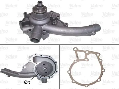 Produktbild von VALEO 506095 Kühlmittelpumpe Wasserpumpe ohne Riemenscheibe passend für MERCEDES-BENZ 190 (W201) Stufenheck (W123) W123 Coupe (C123) G-Klasse SUV