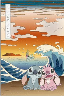 Produktbild von Disney Stitch & Angel Japanplakat
