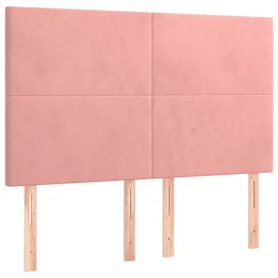 Produktbild von Kopfteil Rosa 144x5x118/128 cm Samt