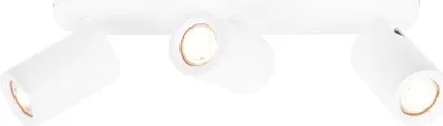 Produktbild von Ledvion - SMART LED-Deckenstrahler Weiß 3-Licht, Dimmbar, 4.9W, RGB+CCT, Rechteck, Neigbar, GU10-Fassung & Lampe, IP20