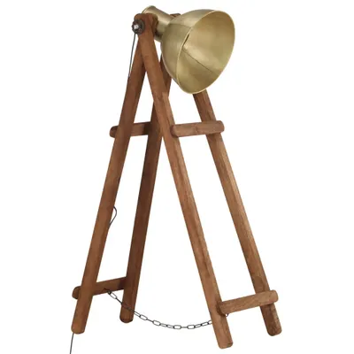 Immagine prodotto di Lampada da terra in ottone E27 in legno massiccio di mango