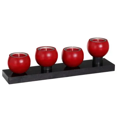 Produktbild von Tischleuchter LUNA Anthrazit Rubinrot BxHxT 32x9x7cm NEU