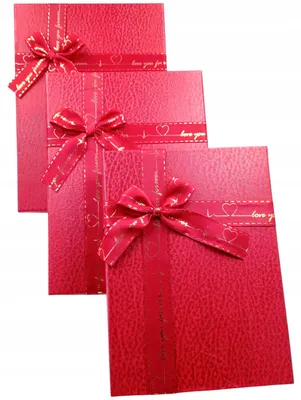 Produktbild von Vipolimex Geschenkboxen mit Deckel Rot 3er Set