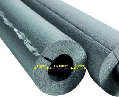 Obrázok produktu pre Samolepiaca izolačná trubica, 1m, Ø 12/15 mm x 13 mm, izolácia potrubia