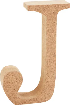 Produktbild von VBS MDF Buchstaben 8 cm hoch 1.5 cm stark ideal für Bastelprojekte Buchstabe "J"