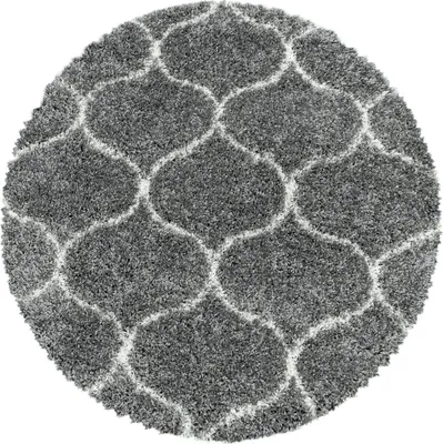 Produktbild von Hochflor Teppich SALSA Grau 160 cm Rund