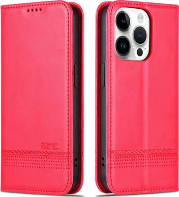 Obrázek produktu pro iPhone 16 Pro Pouzdro, Peněženka s Magnetickým Uzávěrem a Stojánkem, Kožené Flip Pouzdro pro iPhone 16 Pro Růžový