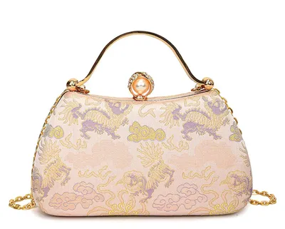 Produktbild von CORIOS Damen Abendtasche Blumenstickerei Clutch Hochzeit Brautbörse Handtasche R