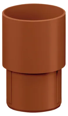 Produktbild von INEFA Fallrohr Verbinder, PVC DN50 / 50mm Braun Ablaufrohrverbinder Dachrinnenzubehör, einfache Steckmontage, Germany