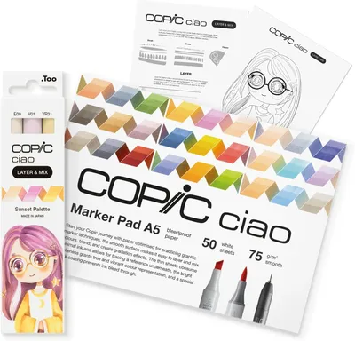 Productafbeelding van Copic Ciao LAYER & MIX starter set Sunset - Markerset met 3 verschillende kleuren