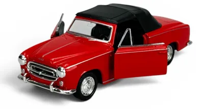 Zdjęcie produktu dla Welly, model samochodu Peugeot 403 z 1957 roku, czerwony dach, skala 1:34, metalowy model, nowy w oryginalnym opakowaniu, numer katalogowy 42354