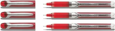 Produktbild von Pilot Hi-Tecpoint V10 Grip Tintenroller rot - 3er-Set