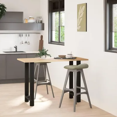 Immagine prodotto di vidaXL Gambe tavolo bar nero 2 pezzi 40x(90-91) cm acciaio