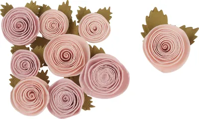 Produktbild von Papierblumen "Rosé", klein, 9 Stück