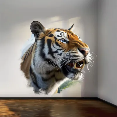 fotorealistischer Tiger – Decords Wandtattoo, Produktansicht 1