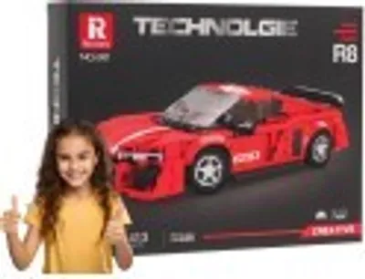 Produktbild von Rotes Sportwagen-Bausteinset, 413 Teile.