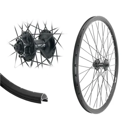 Produktbild von Aggro-X Vorderrad 26 Zoll 23-559 Hohlkammer Disk Shimano M525 schwarz 6-Loch Laufrad