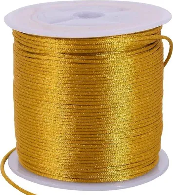 Immagine prodotto di Cordoncino in nylon dorato 15 mm x 45 m per la creazione di gioielli e il bricolage