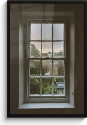 Produktbild von MuchoWow® MuchoWow® Gerahmtes Poster Blick auf ein erwachendes Dorf 60x90 cm - Poster mit zchwarzem Bilderrahmen - Kunst