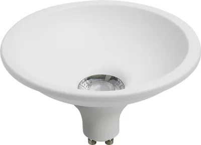 Image de Ampoule LED Deep-Deco Réflecteur blanc 8W GU10 750lm blanc chaud 3000K 36° Dimmable + Anneau blanc ES111