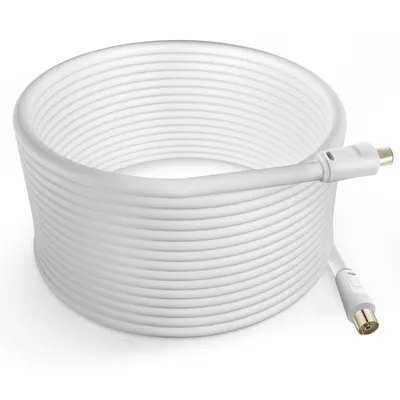 Immagine prodotto di Cavo antenna maschio/femmina, 9,5 mm, 10 m di LinQ - Bianco