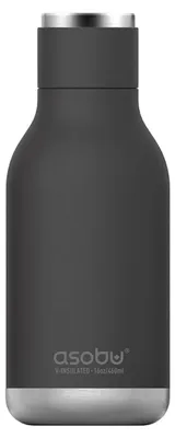 Obrázok produktu pre Asobu Urban - SBV24, 460 ml, Denné používanie, Čierna, Nerezová oceľ, Skrutkovacie viečko