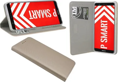 Immagine prodotto di Huawei P Smart custodia del telefono cellulare tasca flip caso smartphone copertura protettiva oro