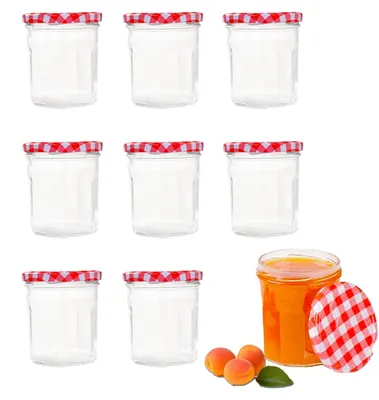 Immagine prodotto di Barattoli con coperchio - Barattoli ermetici per marmellata - 50 ml - Set da 8 - Vetro