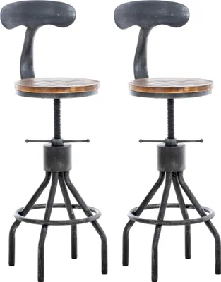 Produktbild von 2er Set Barhocker Hanam, Farbe:antik silber