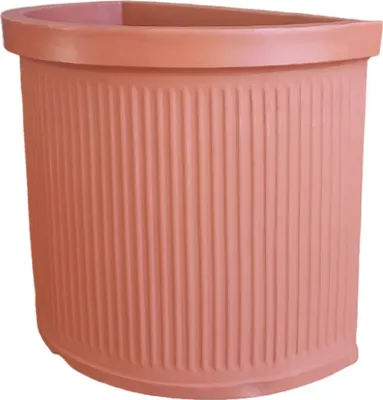Produktbild von Garden Italia Vases Medium Millerighe Wandblumentopf FMM Lato 63 cm hoch 50 cm aus terrakottafarbenem Harz - Italy Für drinnen und draußen - stoßfest, 50