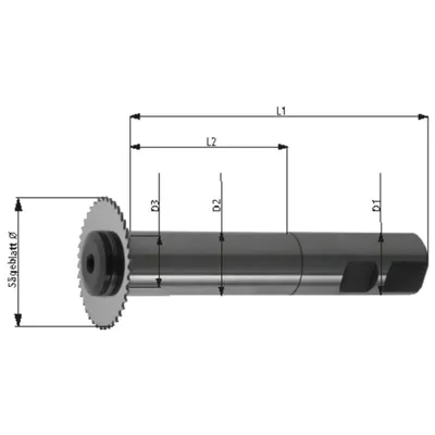 Obrázok produktu pre Držiak pílového kotúča Tschorn DIN1835 tvar B 63x16mm