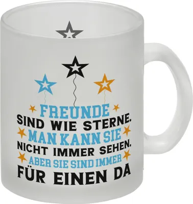 Produktbild von Freundschaft Glas Tasse mit Spruch für den besten Freund