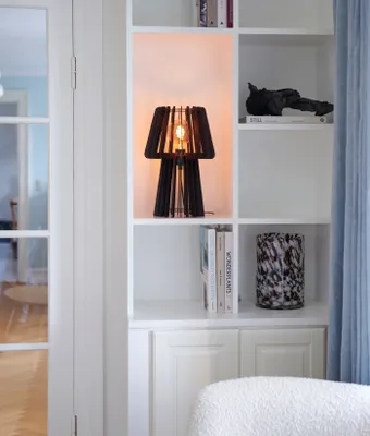 Produktbild von Nordlux Groa Tischleuchte schwarze Tischlampe E27 2213155003