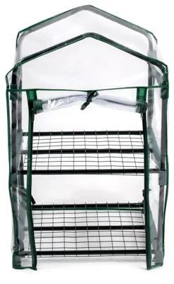 Produktbild von Kinzo Gewächshaus Garten 45 x 50 x 80 cm - 2 Etagen Tomatengewächshaus - Wetterfest & Transparent