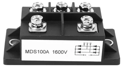 Imagen del producto de MDS100A: Rectificador trifásico de diodos de 1600V, puente de potencia de gran capacidad para aplicaciones diversas (6001600V)