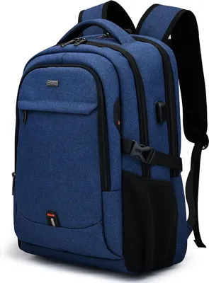Produktbild von MODFU Laptoprucksack Laptop Rucksack Wasserbeständig Laptoptasche für 18 zoll Laptop mit USB-Anschluss, Anti-Diebstahl, Backpack mit Laptopfach,Blau