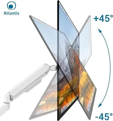 Immagine prodotto di Supporto per monitor da 13-30 pollici - max. 9 kg - regolabile e orientabile - VESA 75/100 - rotazione a 360°
